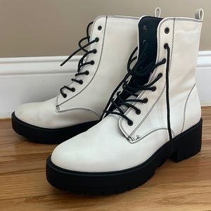 Brand NEW White combat boots
